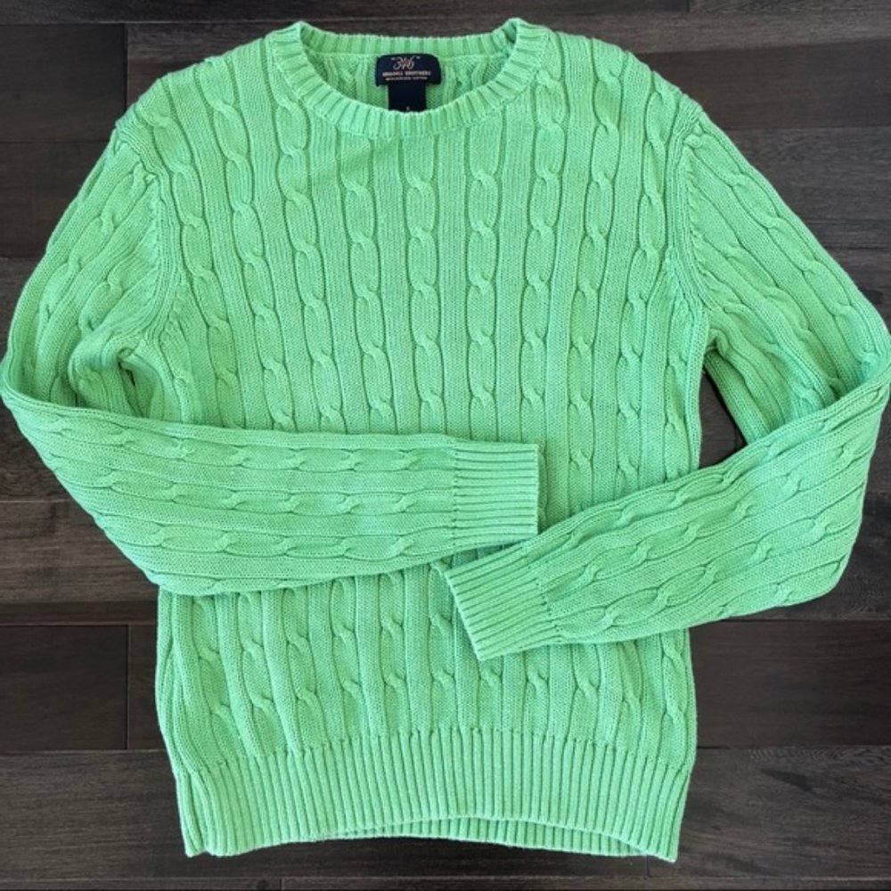 Brooks Brothers 346 Cotton CableKnit Sweater Small